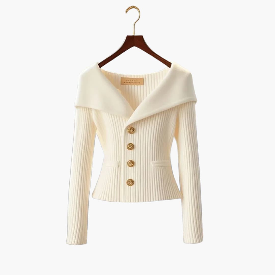 Image of Vanessa | Women's Ribbed Button-Front Cardigan