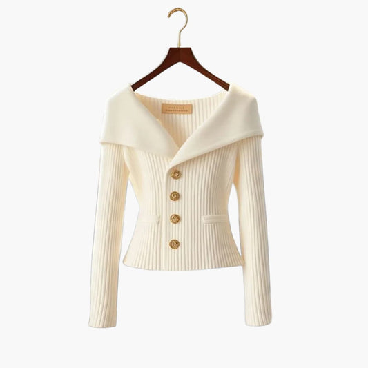 Image of Vanessa | Women's Ribbed Button-Front Cardigan