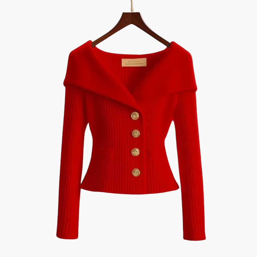 Image of Vanessa | Women's Ribbed Button-Front Cardigan