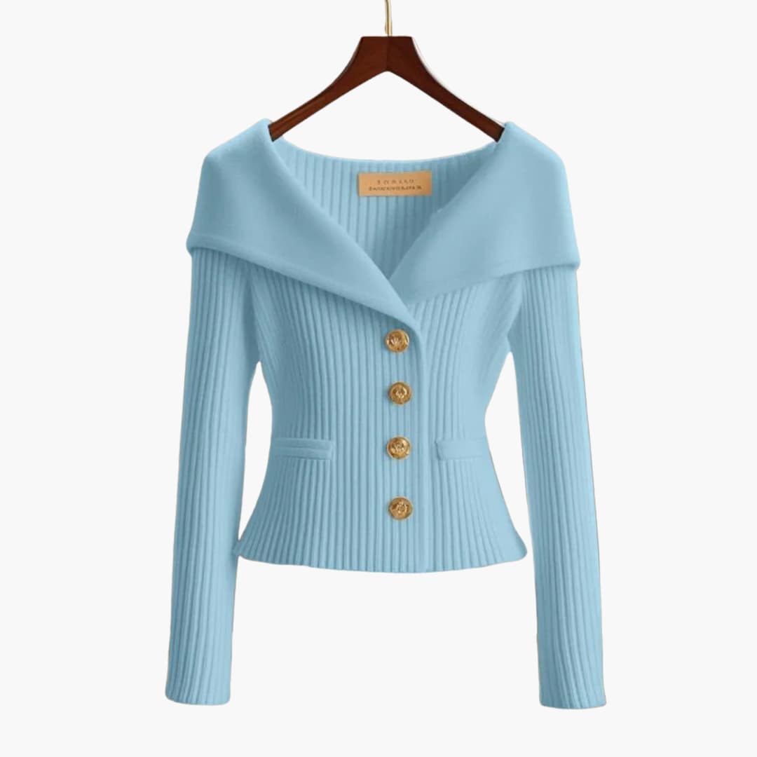 Image of Vanessa | Women's Ribbed Button-Front Cardigan