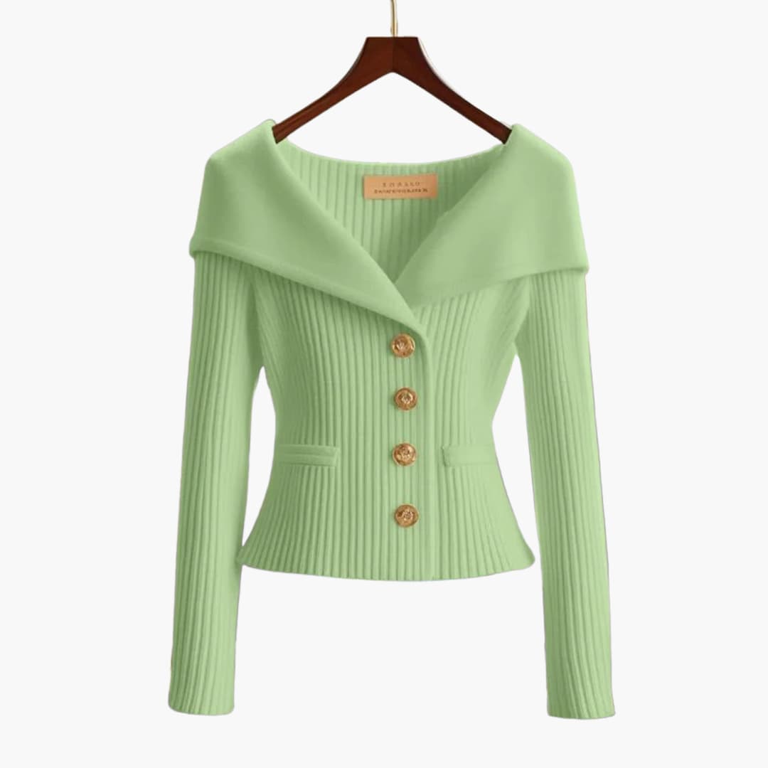 Image of Vanessa | Women's Ribbed Button-Front Cardigan