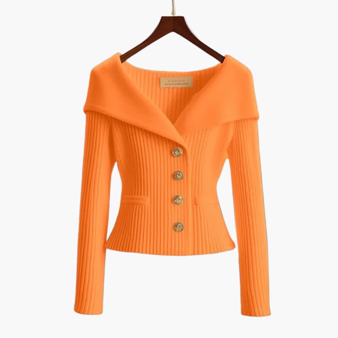 Image of Vanessa | Women's Ribbed Button-Front Cardigan