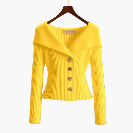 Image of Vanessa | Women's Ribbed Button-Front Cardigan