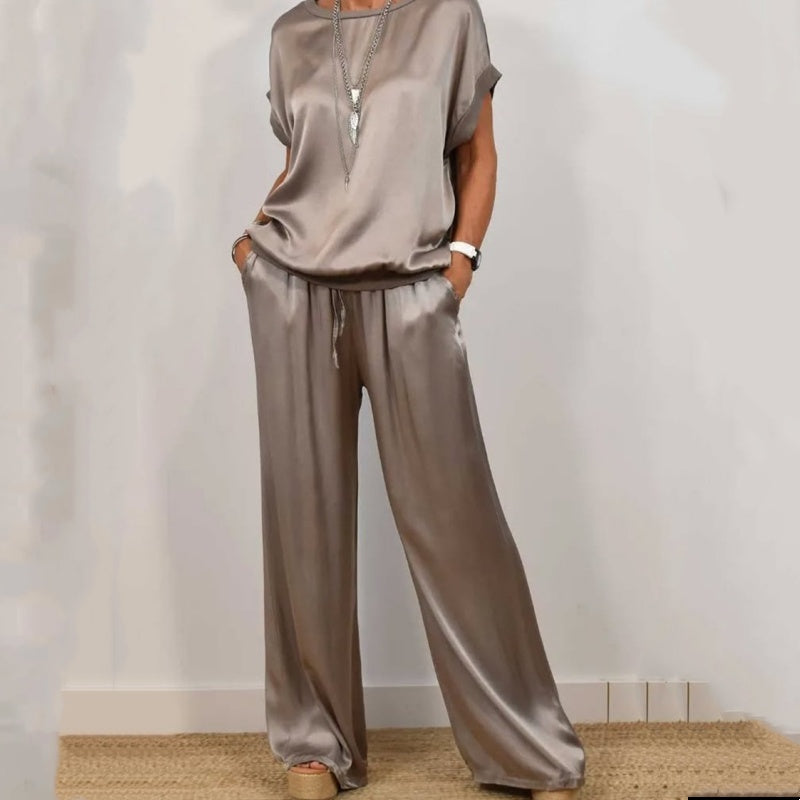 Image of Veronica | Women's Wide Leg Loose Fit Two-Piece Set