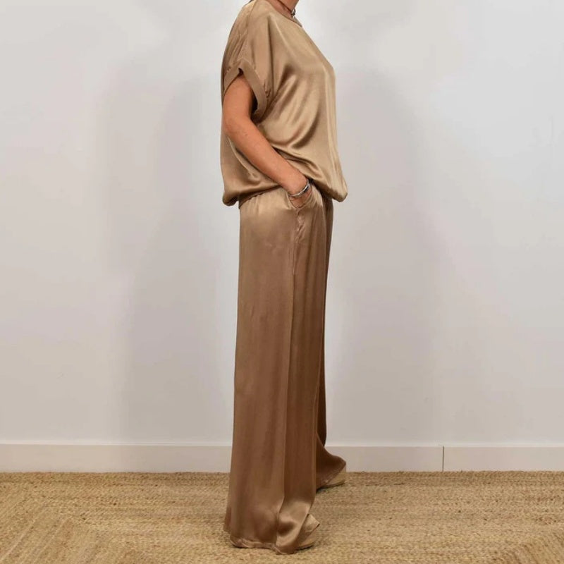 Image of Veronica | Women's Wide Leg Loose Fit Two-Piece Set