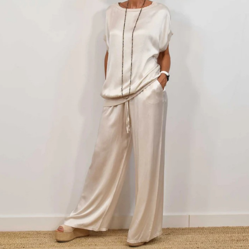 Image of Veronica | Women's Wide Leg Loose Fit Two-Piece Set