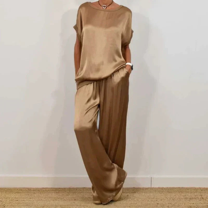 Image of Veronica | Women's Wide Leg Loose Fit Two-Piece Set