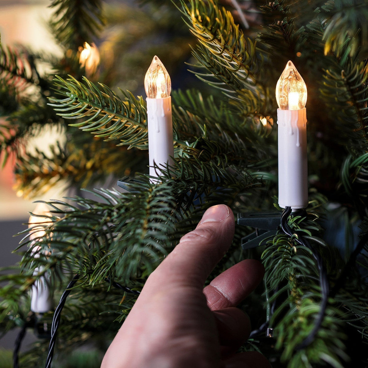 Warm White LED Candle Lights – Classic Christmas Tree Decorations