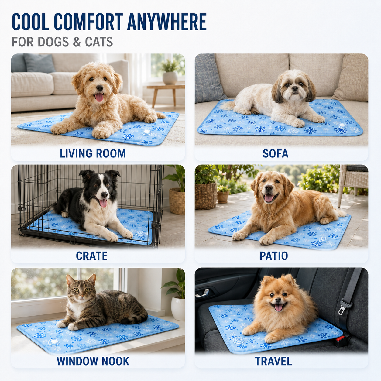 Water-Filled Pet Cooling Mat