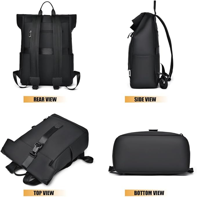 Waterproof Ergonomic Backpack – Lightweight Travel Rucksack with USB Charging & Large Laptop Storage