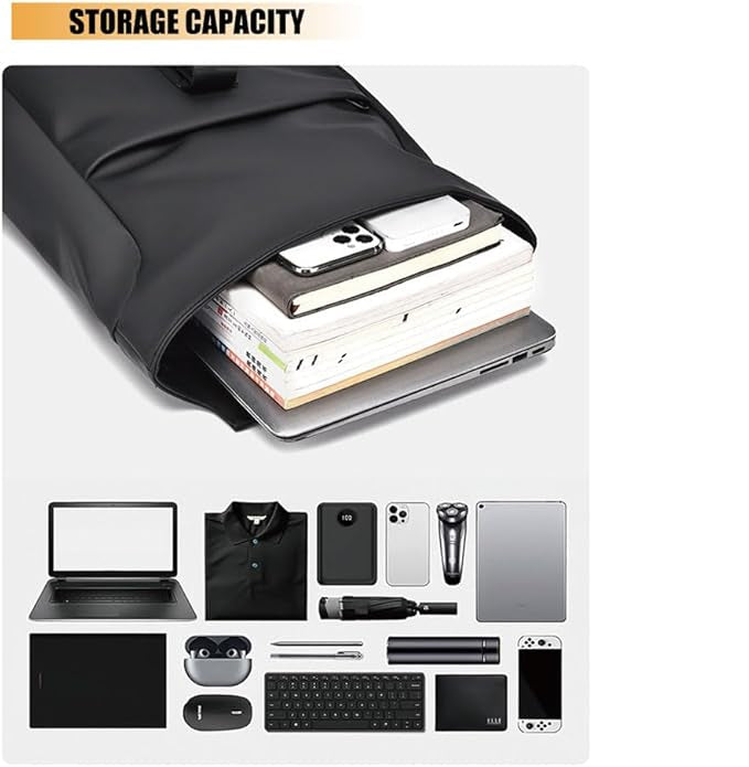 Waterproof Ergonomic Backpack – Lightweight Travel Rucksack with USB Charging & Large Laptop Storage