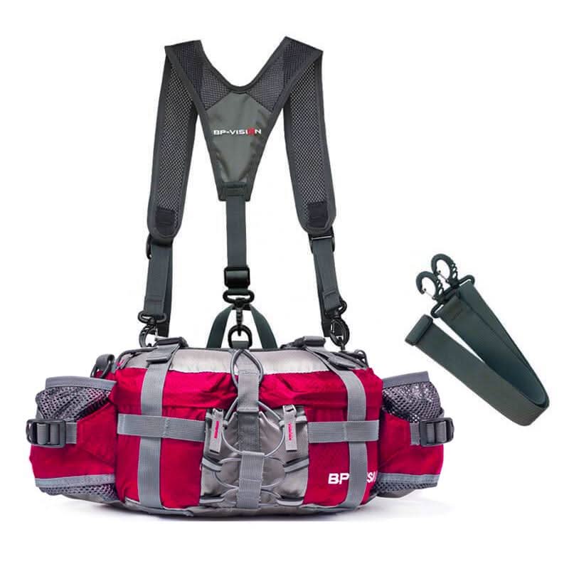 Waterproof Hiking Waist Bag with Bottle Holder