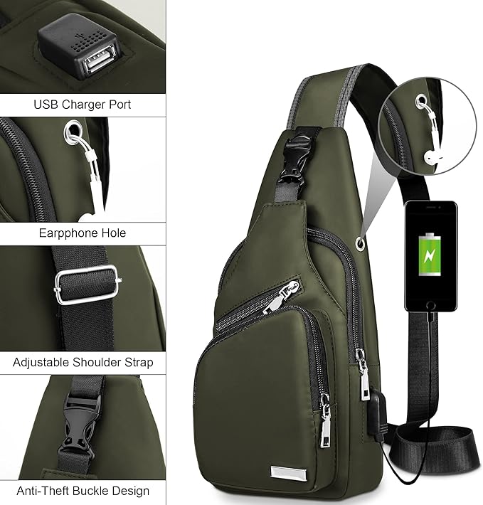 Waterproof Multifunctional Sling Bag for Travel and Outdoors