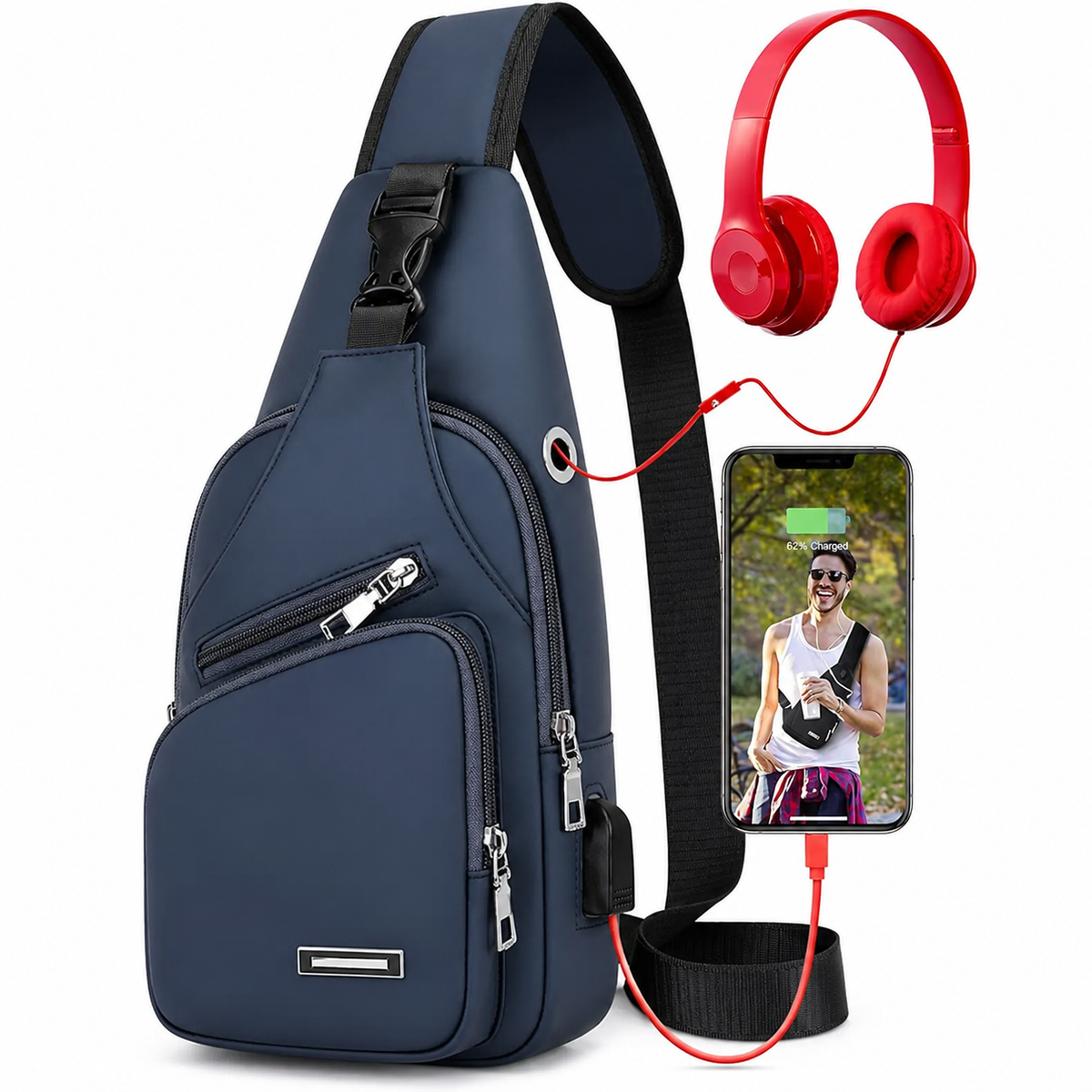 Waterproof Multifunctional Sling Bag for Travel and Outdoors