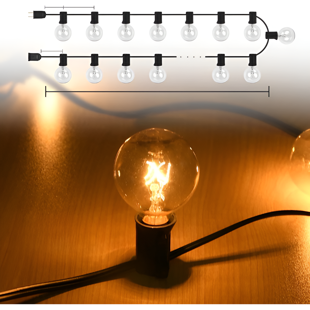 Waterproof Outdoor Patio String Lights