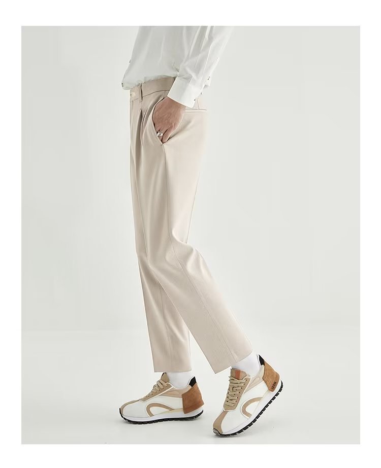 Image of Waylon | Men's Pleated Ankle Length Dress Pants