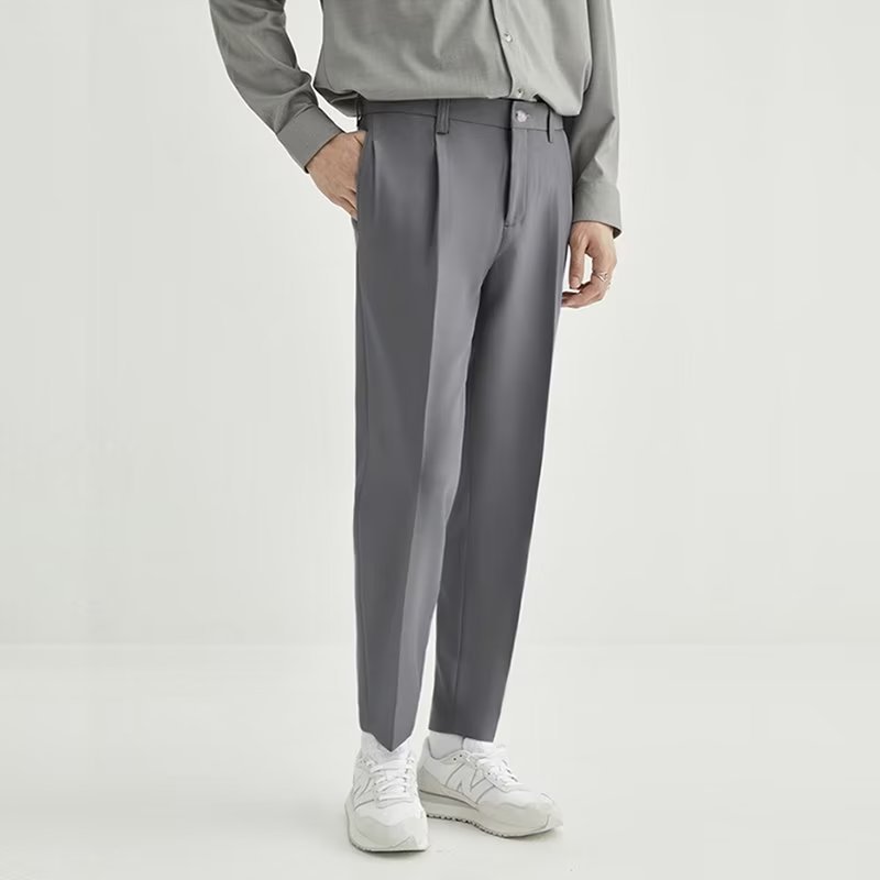 Image of Waylon | Men's Pleated Ankle Length Dress Pants