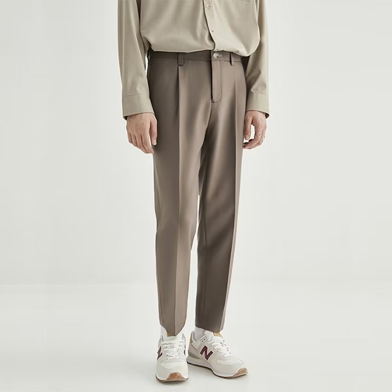 Image of Waylon | Men's Pleated Ankle Length Dress Pants