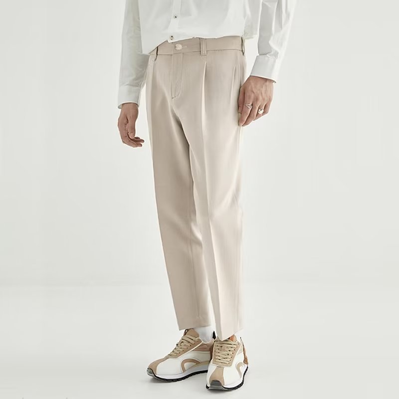 Image of Waylon | Men's Pleated Ankle Length Dress Pants