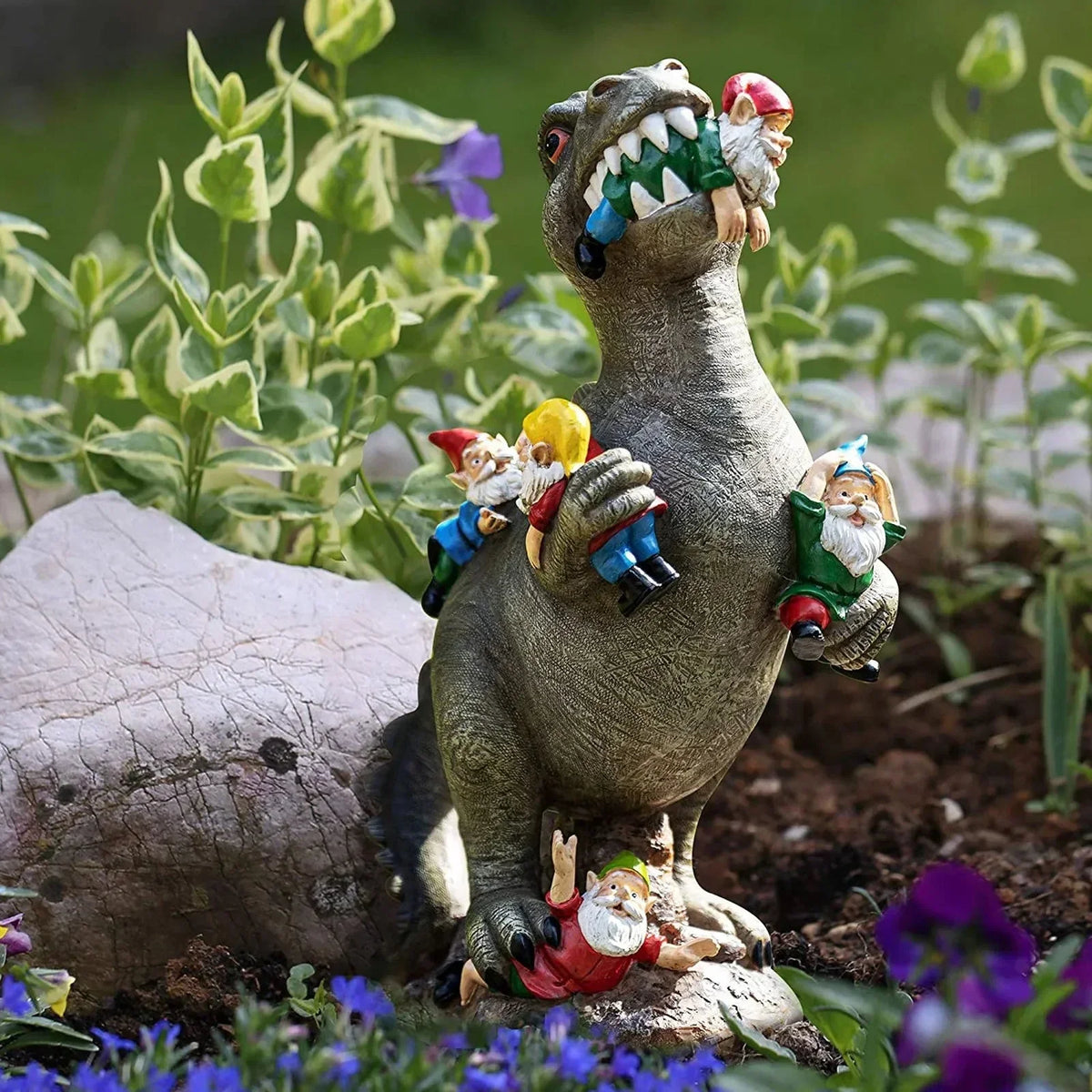 Weatherproof Resin Dinosaur Figurine Garden Decor