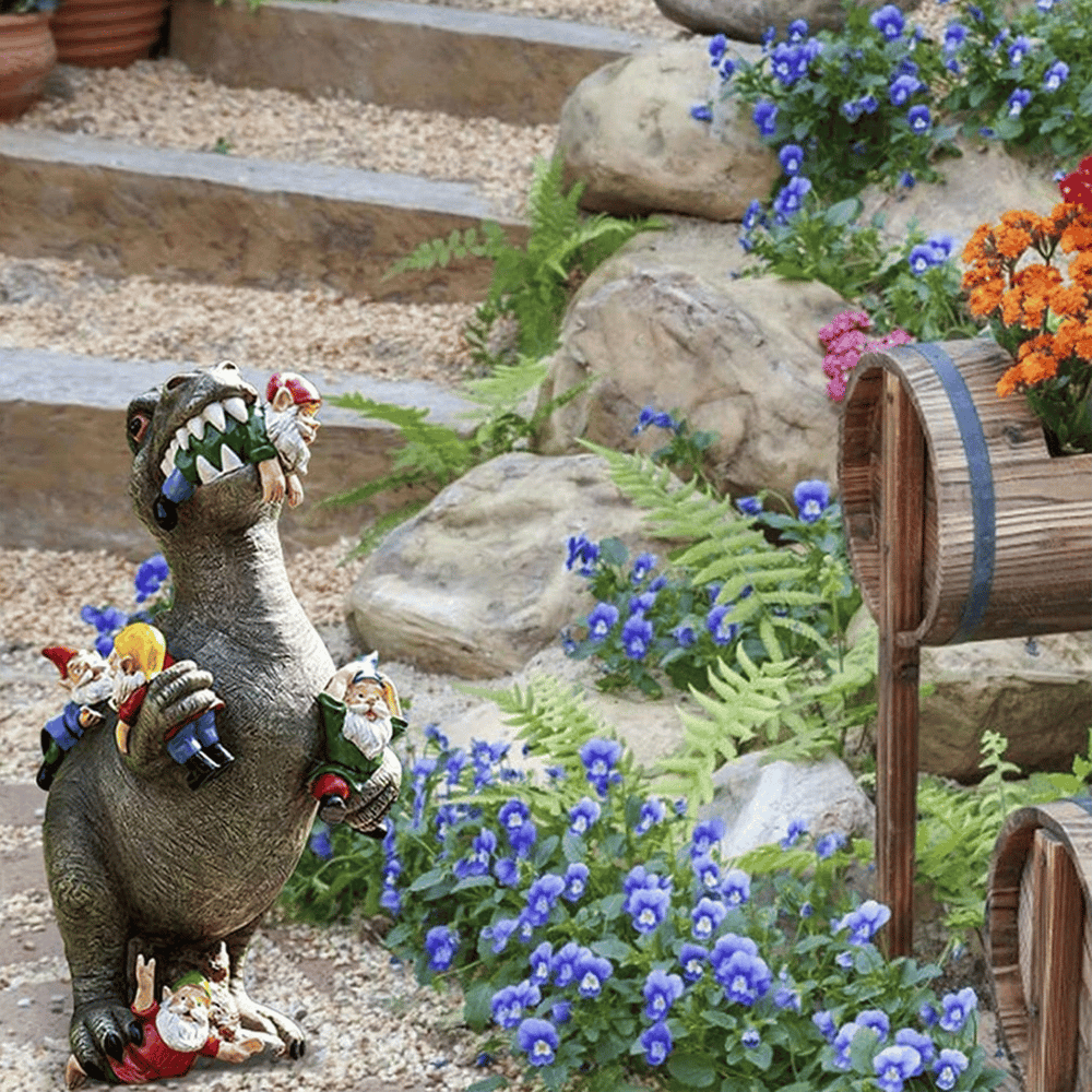 Weatherproof Resin Dinosaur Figurine Garden Decor