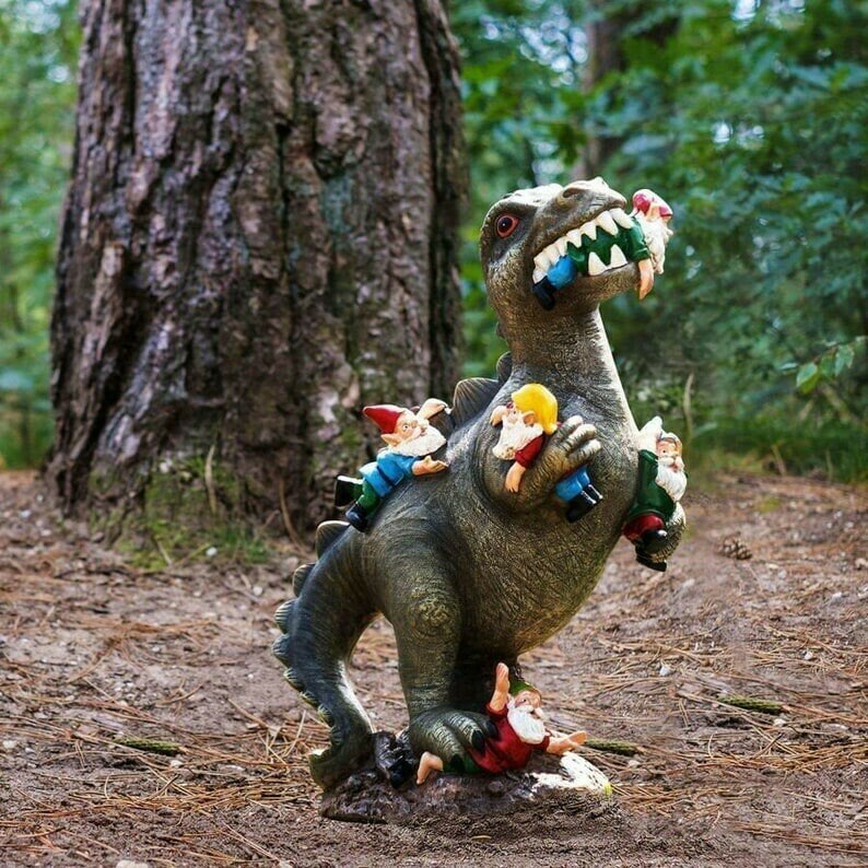 Weatherproof Resin Dinosaur Figurine Garden Decor