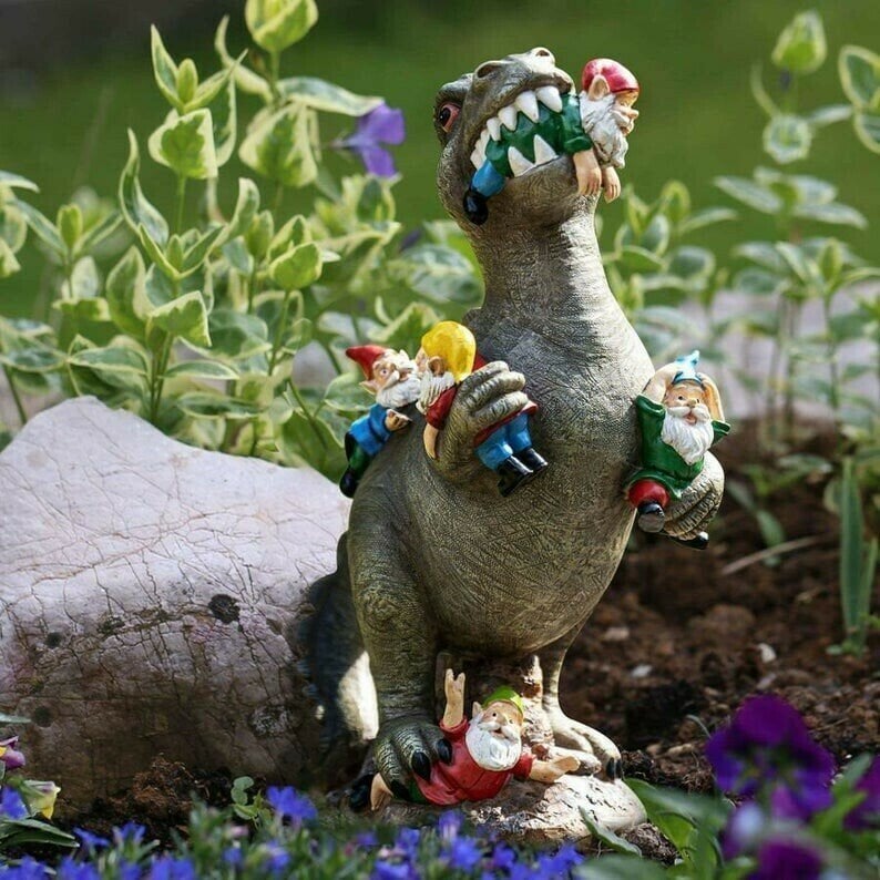 Weatherproof Resin Dinosaur Figurine Garden Decor