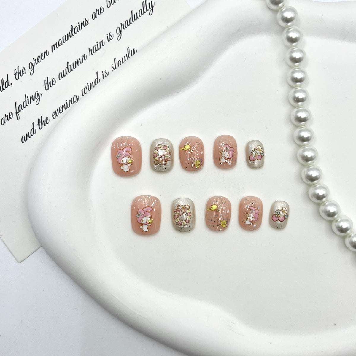 Whimsical Character Press-On Nail Set