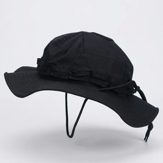 Wide-Brim Tactical Camouflage Bucket Hat