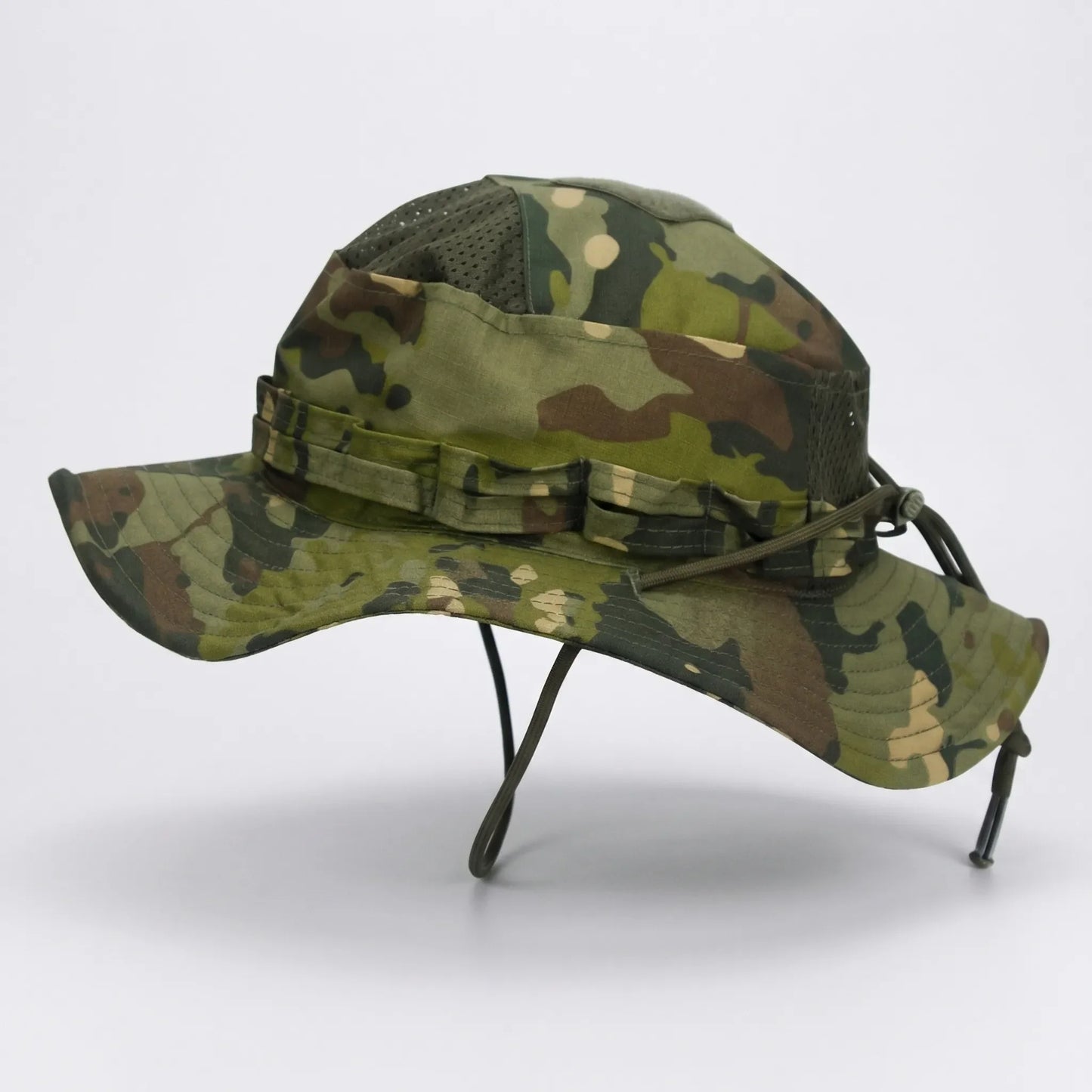 Wide-Brim Tactical Camouflage Bucket Hat