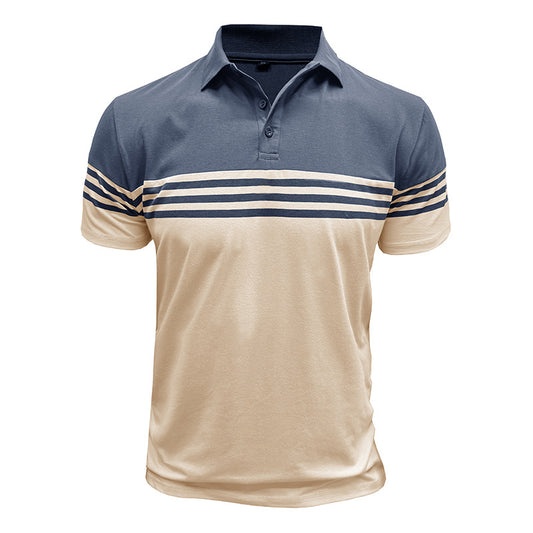William | Men's Color Block Short Sleeve Polo Shirt - Image 2