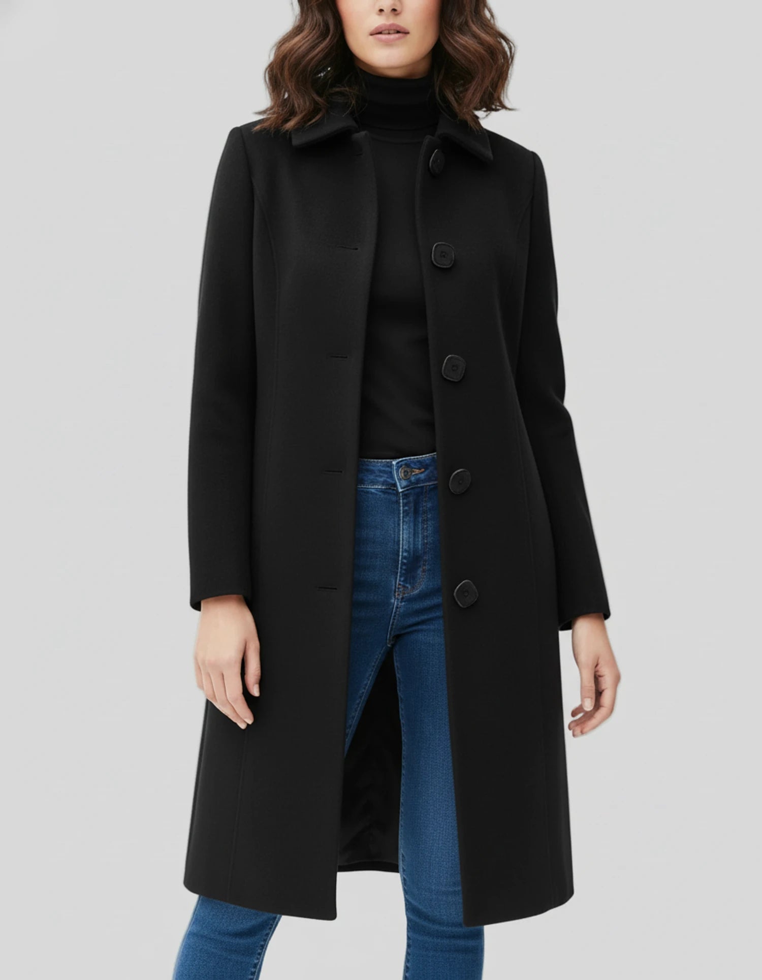 Image of Willow | Women's Long Button-Front Coat