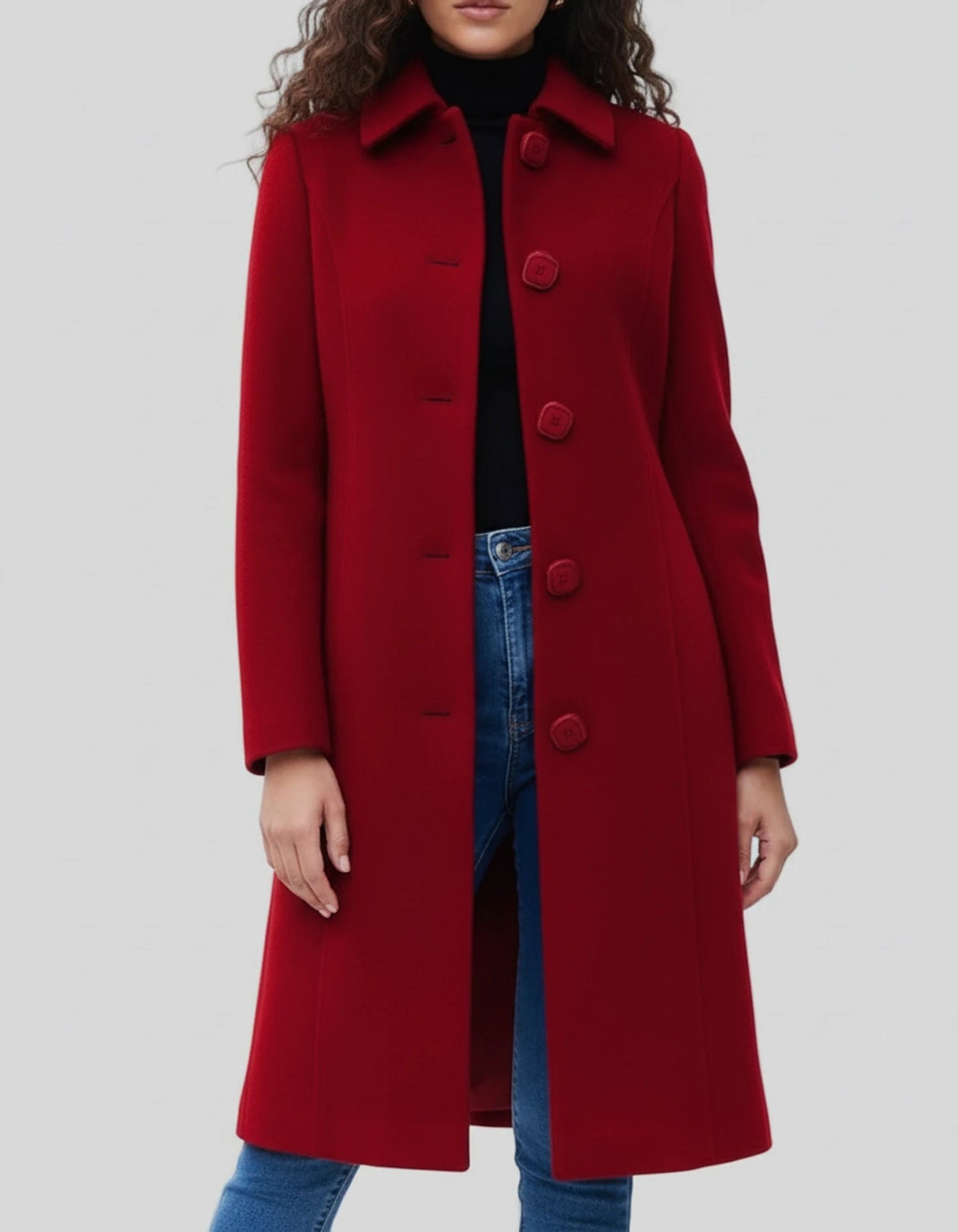 Image of Willow | Women's Long Button-Front Coat