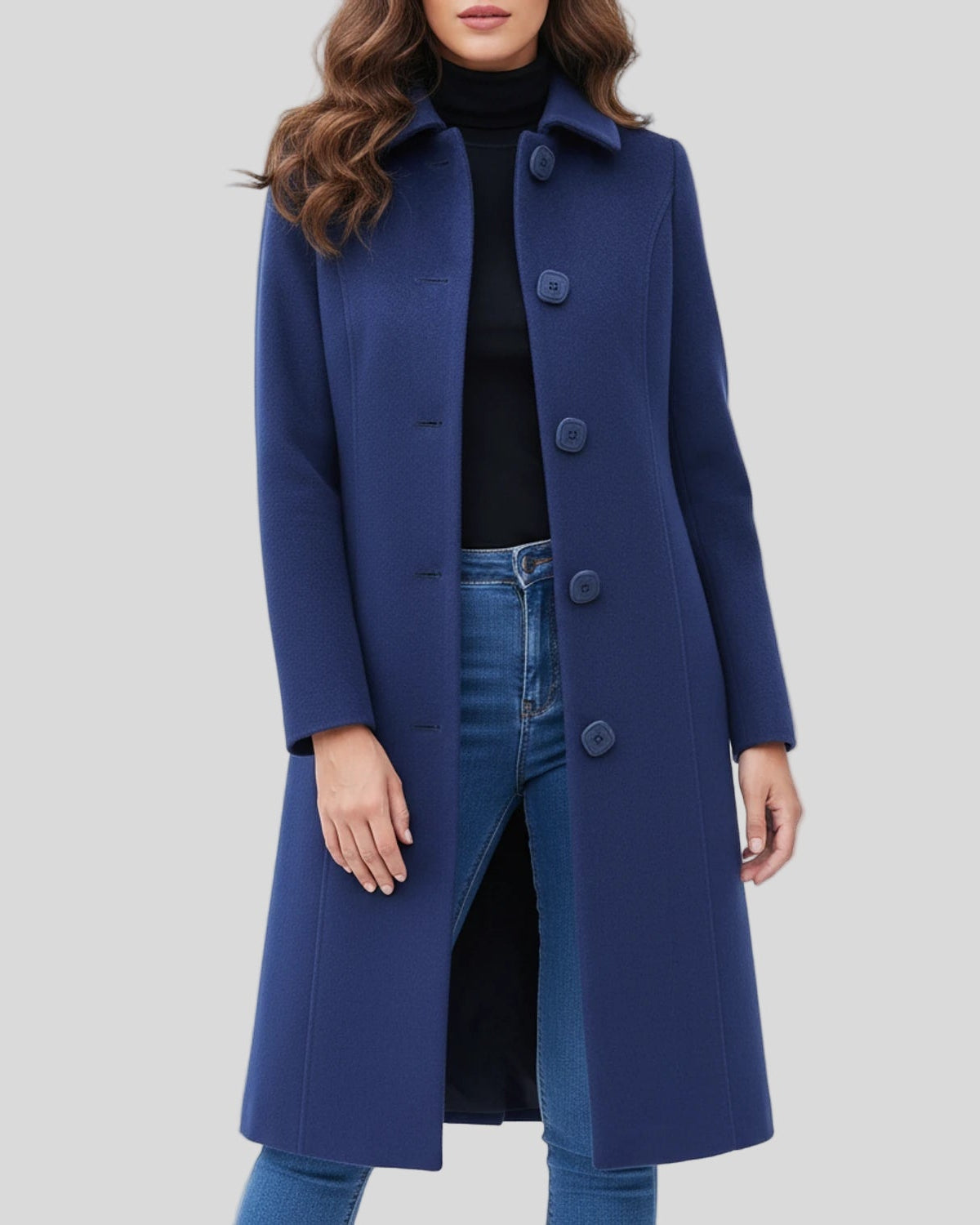 Image of Willow | Women's Long Button-Front Coat