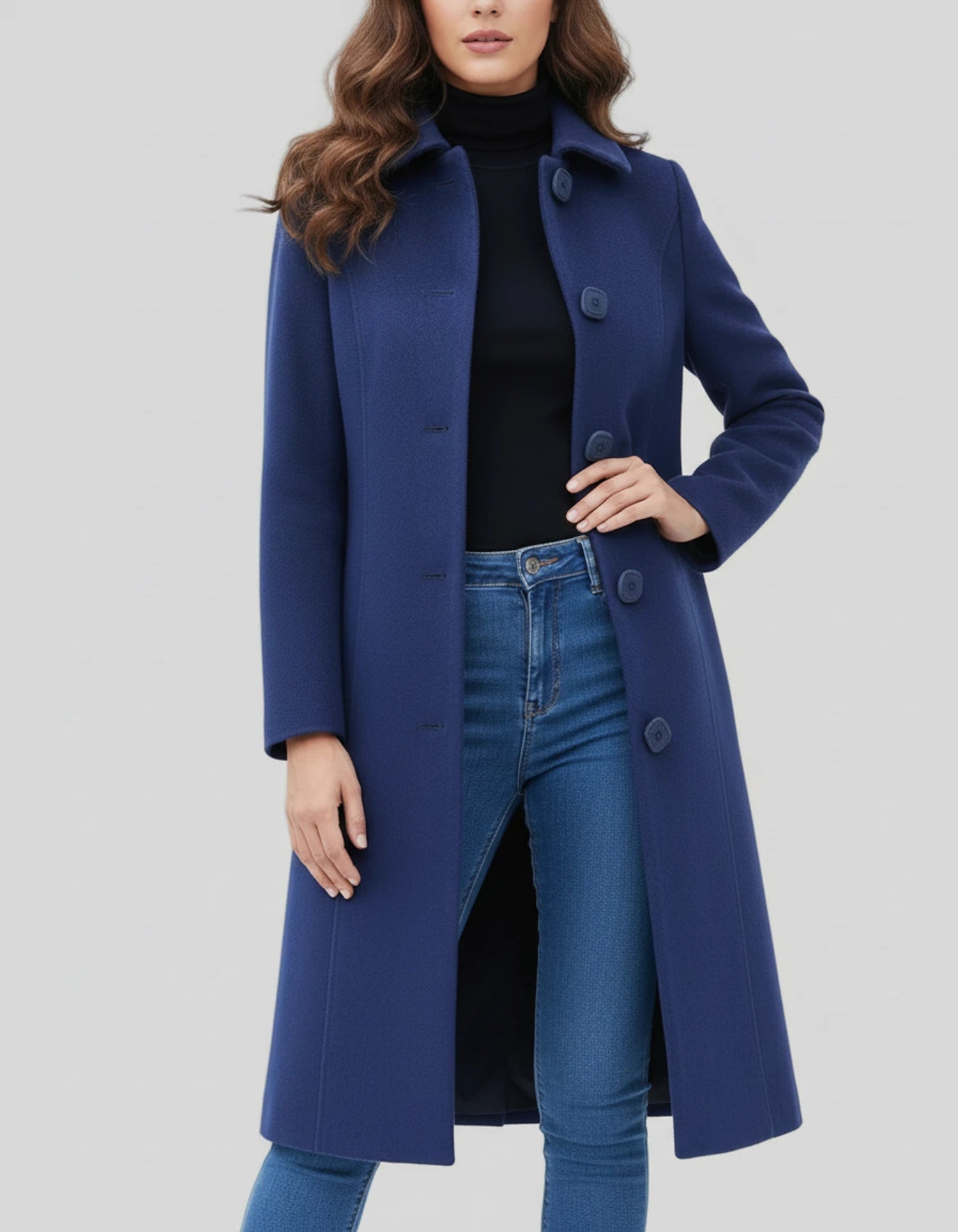 Image of Willow | Women's Long Button-Front Coat
