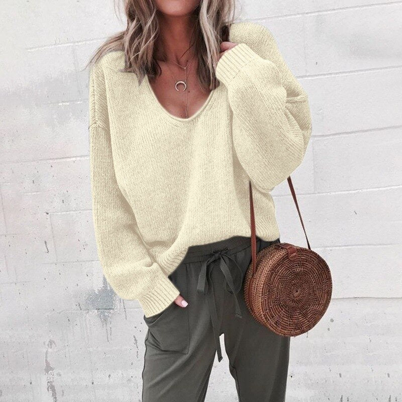 Image of Winnie | Women's Oversized V-Neck Sweater