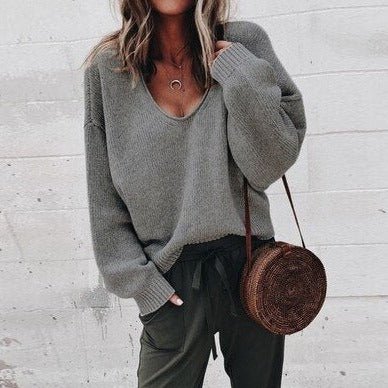Image of Winnie | Women's Oversized V-Neck Sweater