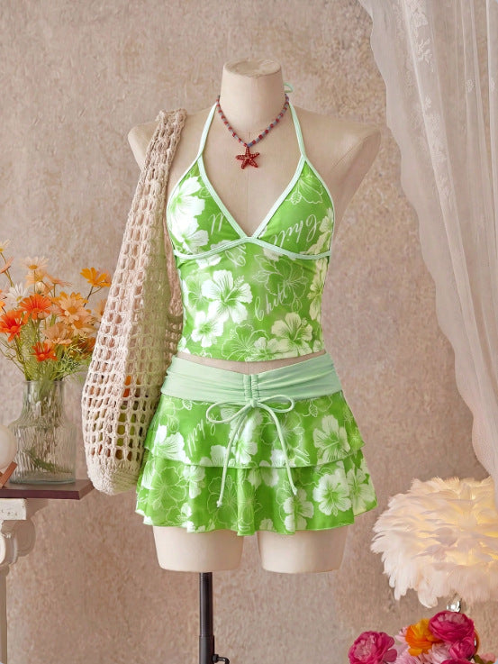 Women's Bikini Set with Skirt