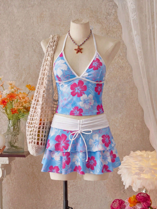 Women's Bikini Set with Skirt