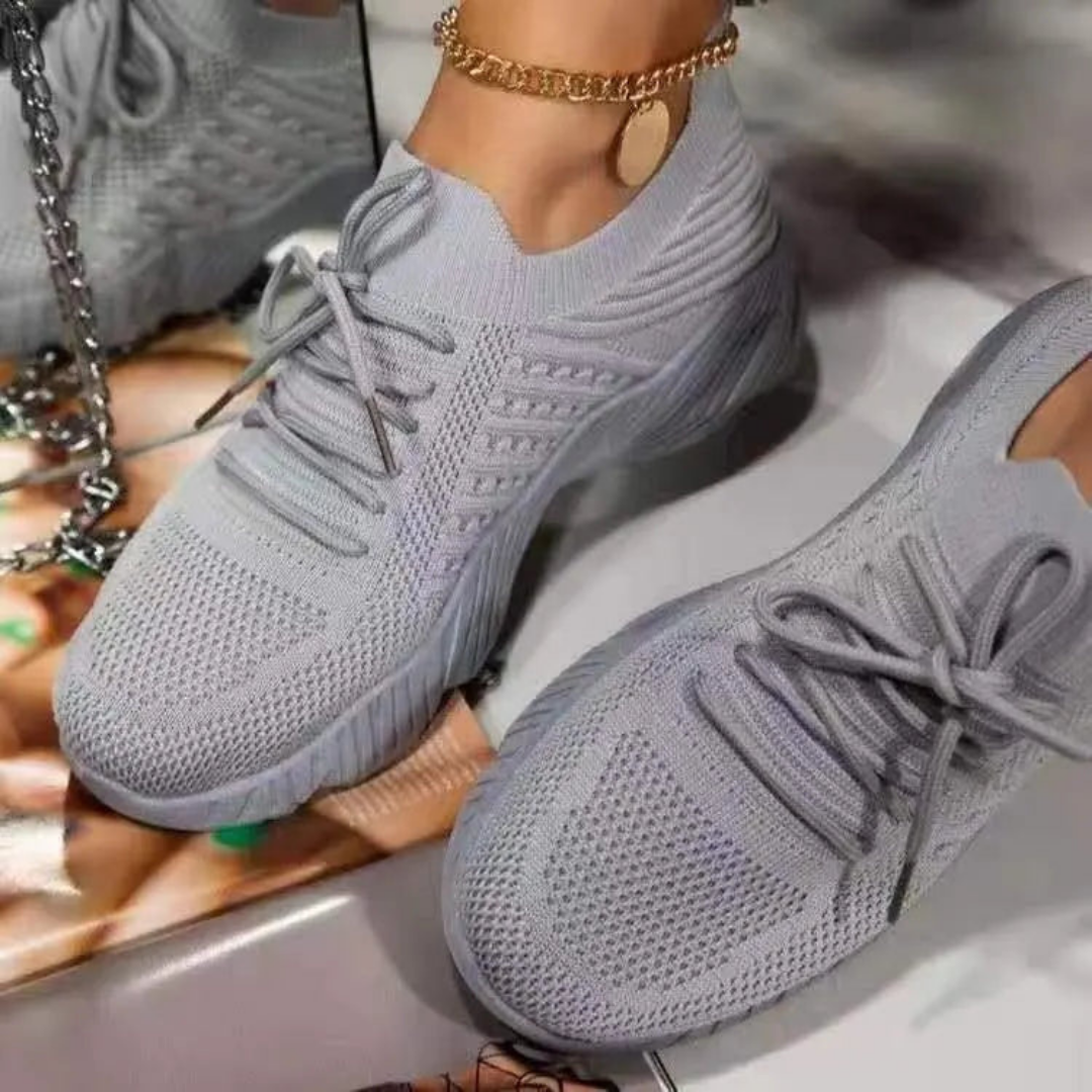Women's Breathable Lace-Up Chunky Sneakers