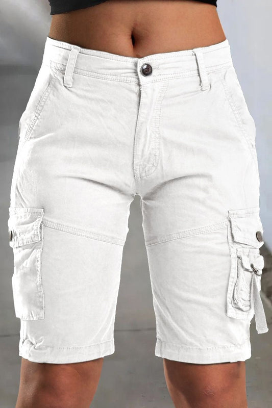 Women's Cargo Shorts with Pockets and Comfortable Fit for Summer