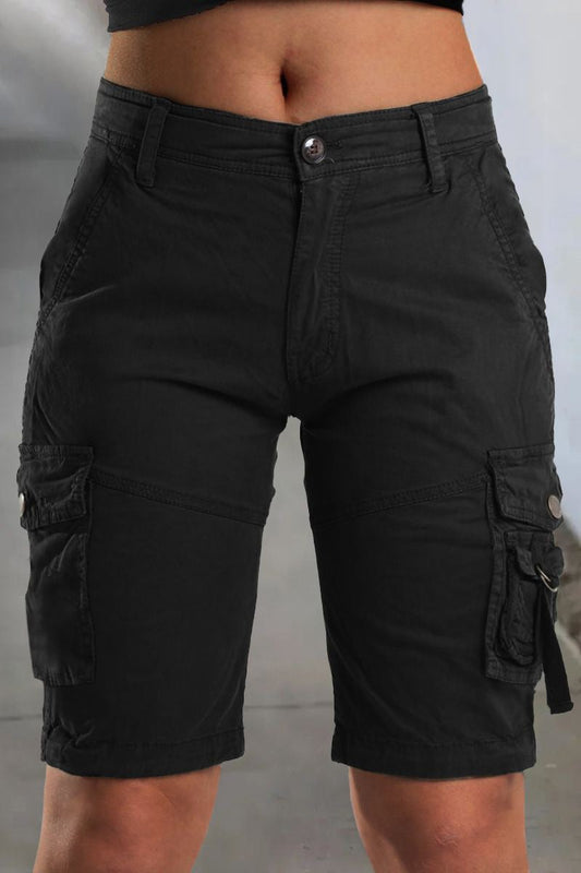 Women's Cargo Shorts with Pockets and Comfortable Fit for Summer