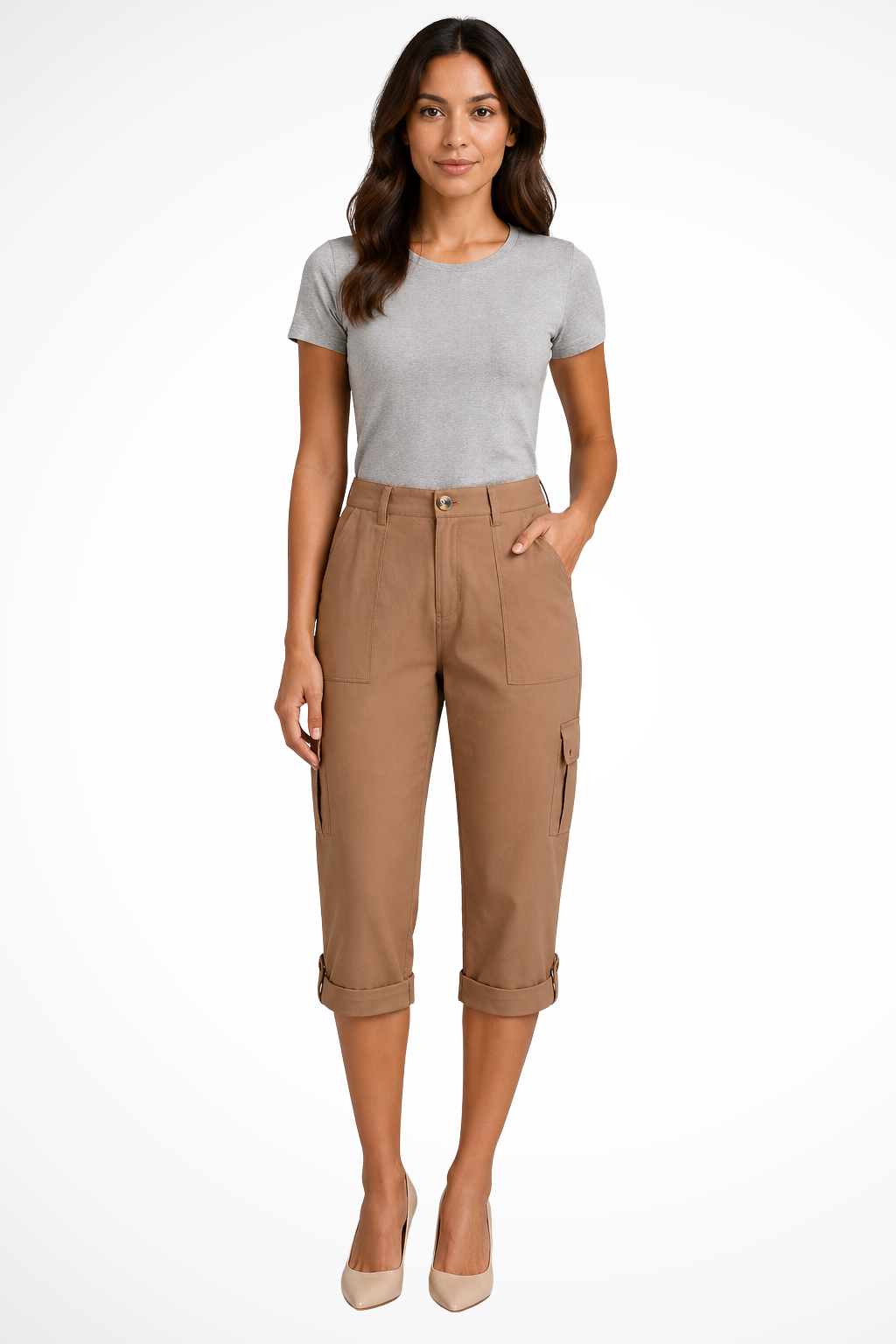 Women's Cropped Cargo Pants