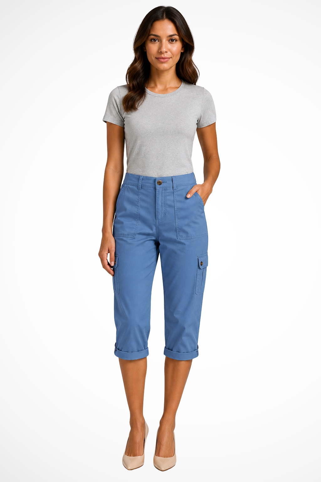 Women's Cropped Cargo Pants