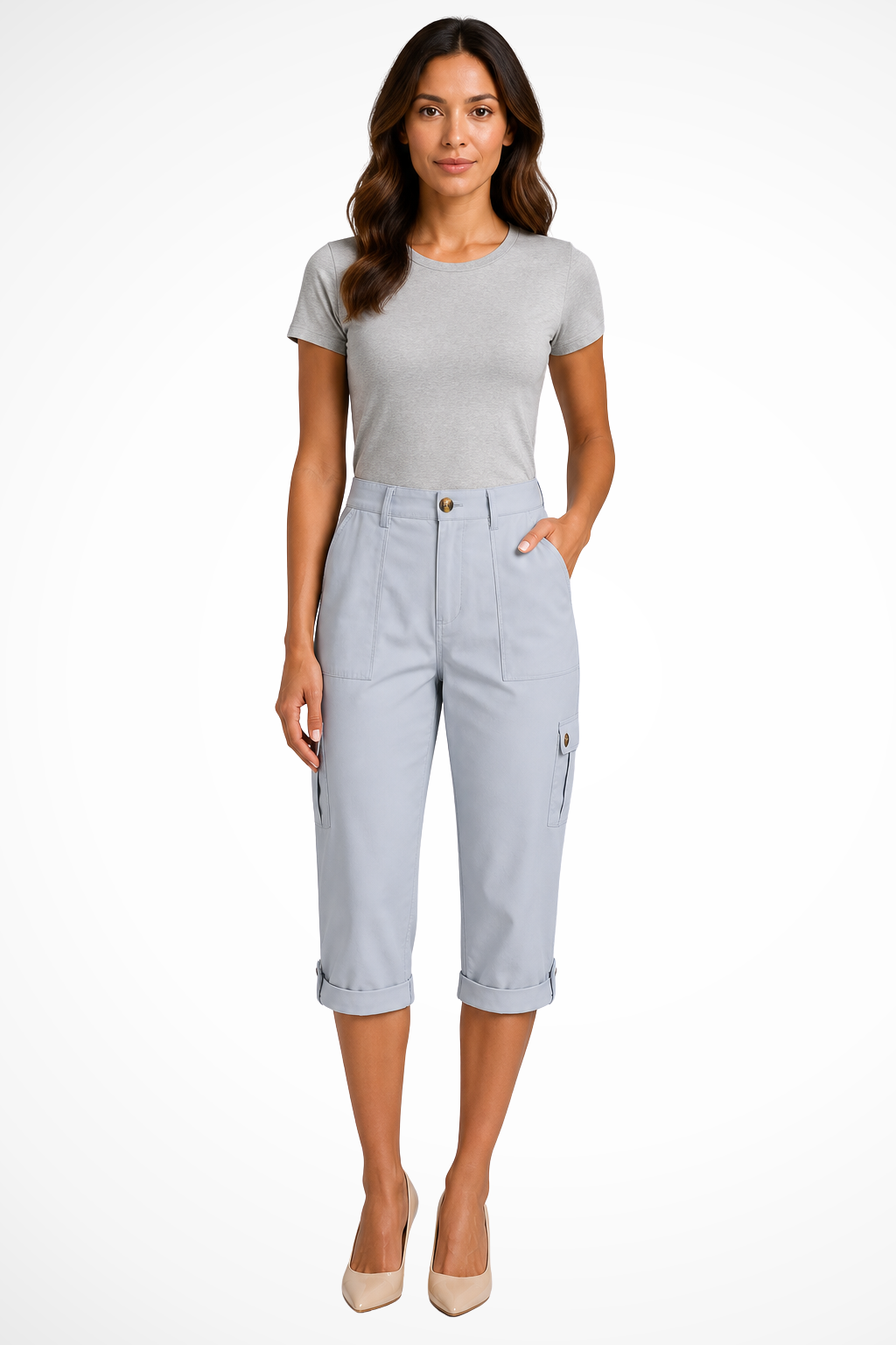 Women's Cropped Cargo Pants