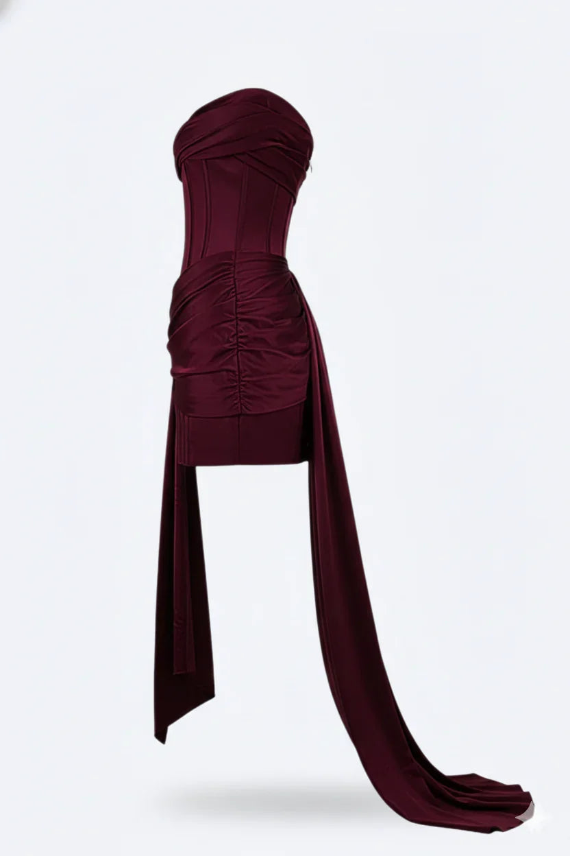 Women's Draped Off-Shoulder Corset Party Dress