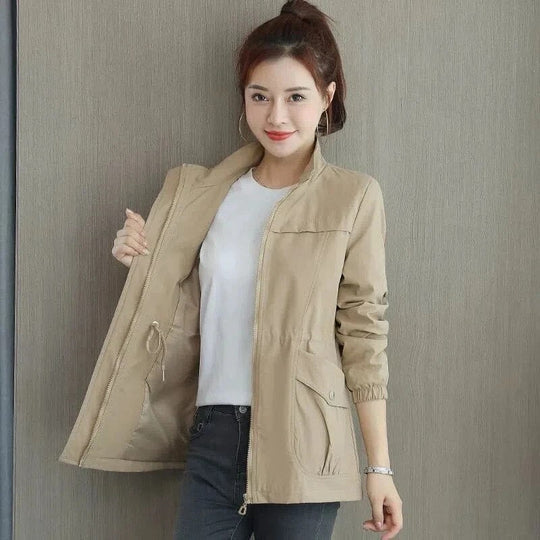 Women's Drawstring Waist Anorak Jacket