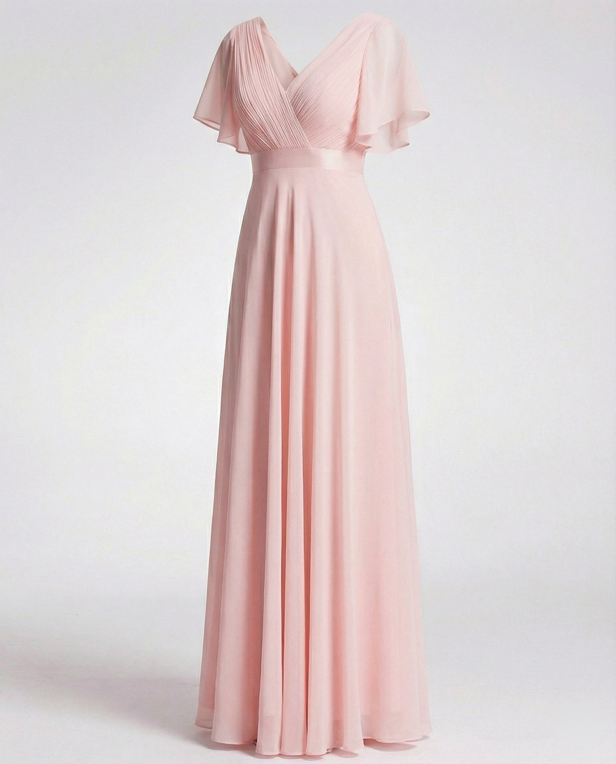 Women's Elegant Pleated Chiffon Maxi Dress
