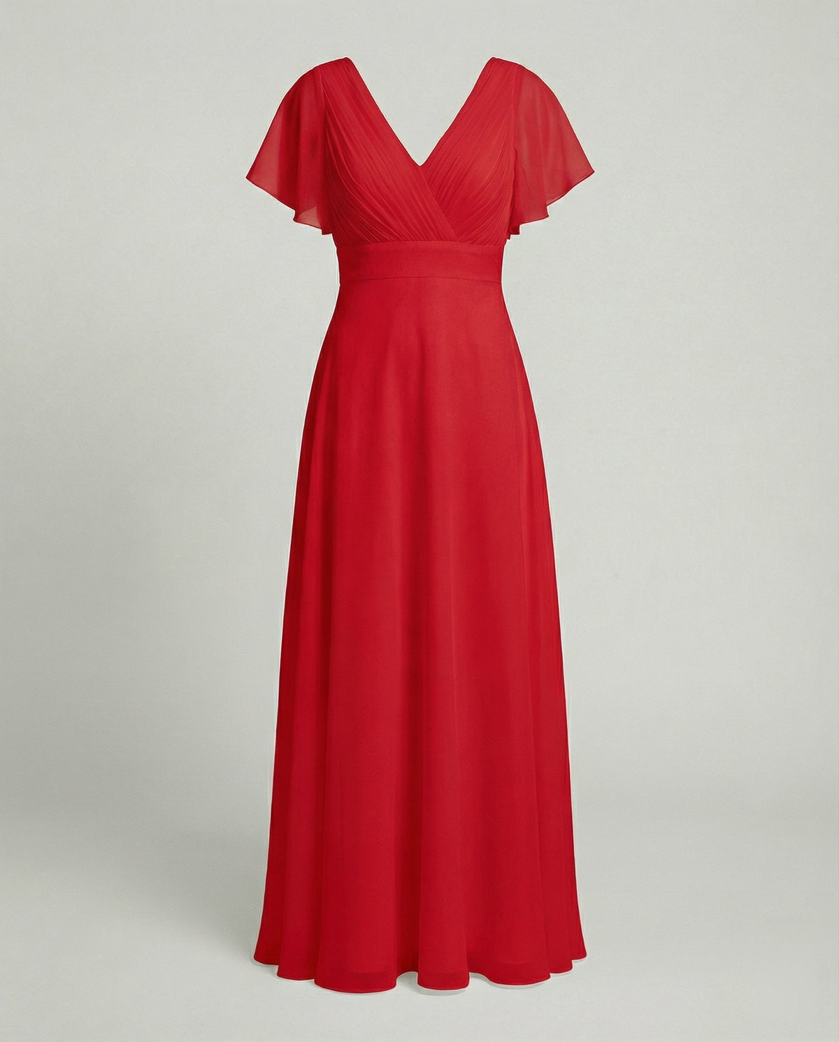 Women's Elegant Pleated Chiffon Maxi Dress