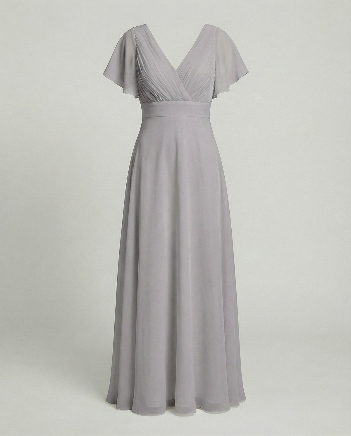 Women's Elegant Pleated Chiffon Maxi Dress
